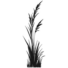 Obraz premium Bushes and grass landscape with natural green foliage and wild plants.