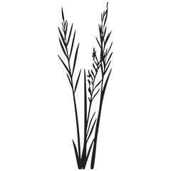 Fototapeta premium Bushes and grass landscape with natural green foliage and wild plants.