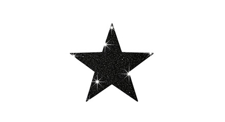 black star on white background