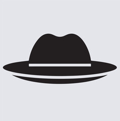 hat silhouette vector art illustration, vector illustration of a cowboy hat