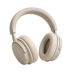 Minimalist Beige Wireless Headphones With Ergonomic Design And Comfortable Ear Cushions