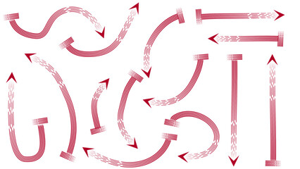 set of arrow direction symbol