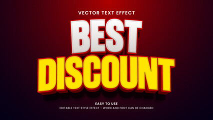 best discount editable text effect 3d text vector