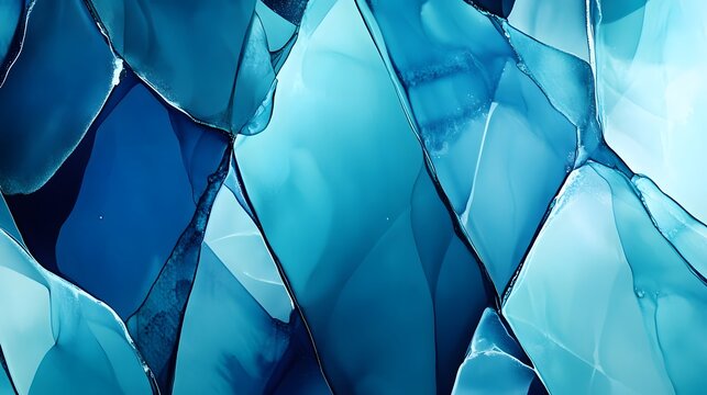 Abstract blue watercolor background with flowing ink textures and gradients - Powered by Adobe