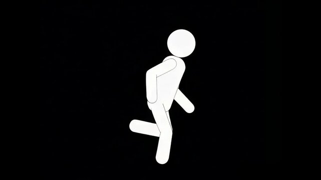 stickman running in the background