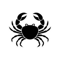 Detailed Crab Silhouette - Ocean Crustacean Art