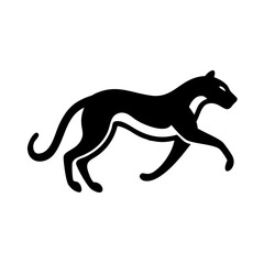 Obraz premium Running Cheetah Icon - Big Cat Speed Vector