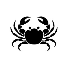 Simple Crab Silhouette - Seafood Logo Symbol
