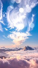 Stunning mountain sunrise vista