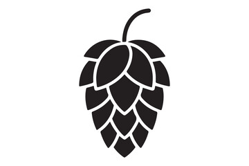 Hop icon vector. Hops icon in thin line, flat, and color style with editable stroke. Vector Black silhouettes. with white background