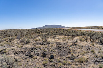 North Menan Butte, tuff cones - volcanoes.E Butte Rd,  Madison County, Idaho. Snake River Plain. Basalt (Pleistocene and Pliocene)