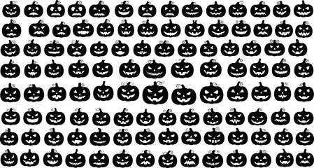 Spooky halloween pumpkin faces collection diverse jack-o-lantern expressions for autumn celebrations vector