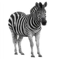 Obraz premium Detailed Zebra Illustration with White Background animal