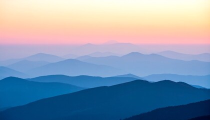 Blue Ridge Mountains at Sunset - A Serene Landscape.