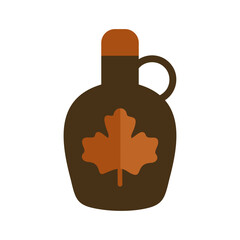 Natural Maple Syrup Bottle Outline Icon