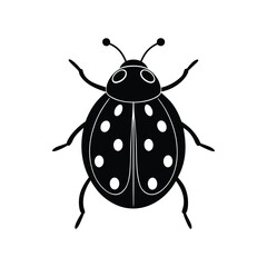Ladybug With Dome Body And Six Legs Illustration