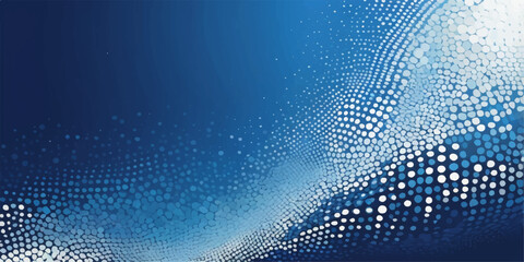 Obraz premium Abstract blue halftone dot pattern vector illustration for futuristic digital design art wallpaper texture backdrop
