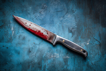 Knife with blood