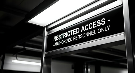 Obraz premium Entry Restriction Sign: Prohibiting Access for Unauthorized Individuals Within a Structure