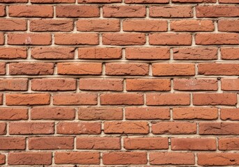 Obraz premium Close up view of a textured red brick wall pattern