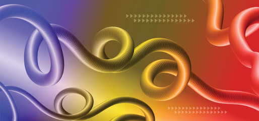 Colorful abstract replacement line spine wave banner background