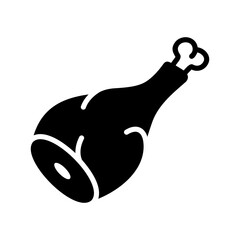 Whole Leg of Lamb Glyph Icon