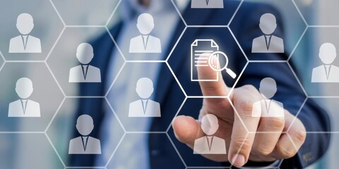 Data Analysis and Information Search: An executive explores intricate data, highlighting the vital role of meticulous data analysis in our data-driven era.