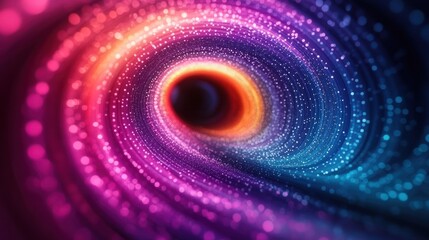 Abstract swirling vortex of vibrant colors and light
