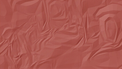 Wrinkled Pink Color Paper Texture Background. Realistic Crumpled Paper Sheet with Folds and Creases. Minimal Grunge Poster Texture for Design, Mockup, and Vintage Paper Aesthetic