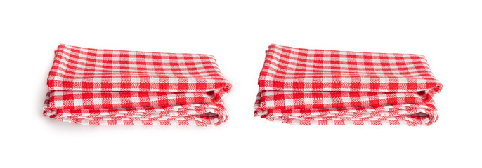 Obraz premium Picnic Table Cloth, Checkered Napkin, Red White Tablecloth, Kitchen Towel, Restaurant Dishcloth