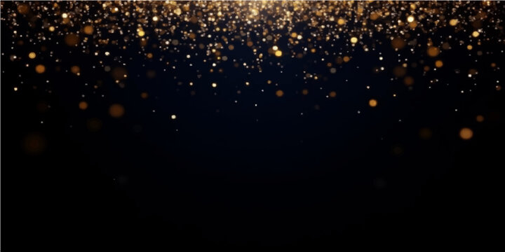 Bright blue bokeh lights decorate the winter night sky during a New Year's Eve fireworks display