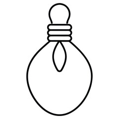 christmas lights bulb simple vector icon on black color and white background