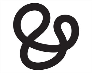 Modern abstract looping heart icon in flat vector design