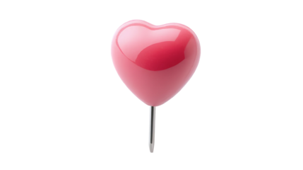 Pink Heart Push Pin