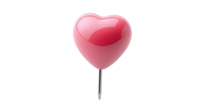 Pink Heart Push Pin