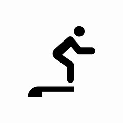 jump diving pool sports icon sign vector