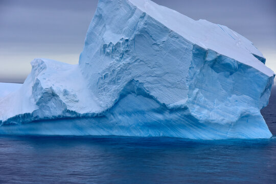 Blue Iceberg in Admiralty Bay, King George Island, Antarctica