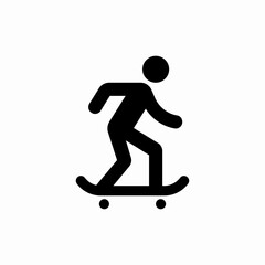 skateboard rider icon sign vector