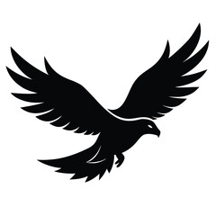 flying eagle   dive icon on white background