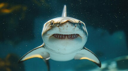 Close-up of a shark's head