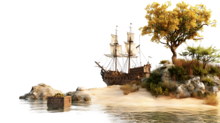 Classic Wooden Pirate Ship