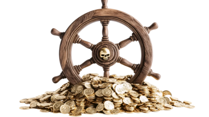 Gold Coins and Pirate Wheel