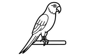 A parrot sitting on a wooden perch indoors