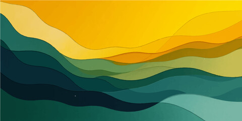 Abstract colorful rainbow background illustration with a wavy curve pattern design for a vibrant vector banner texture