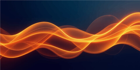 Abstract colorful wave smoke design with fire light glow effect motion and curve line pattern on black backgrounds