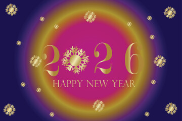 2026 happy new year celebration with glowing lights and sparkles. Happy New Year 2026