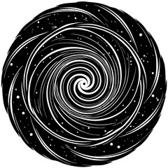 black and white spiral