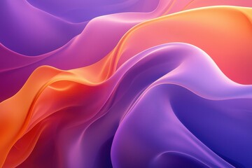 Fototapeta premium Abstract flowing gradient background with vibrant purple, orange, and pink hues
