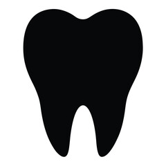 tooth vector icon on white background