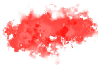 Hand made Red watercolor stain abstract artistic texture perfect for backgrounds and design elements Transparent Background
